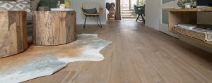 Houten vloer transparant wit