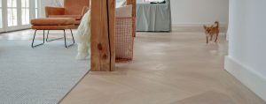 Moderne visgraat vloer