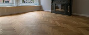 Semi tapis visgraat vloer naturel geolied
