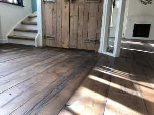 Oude planken houten vloer