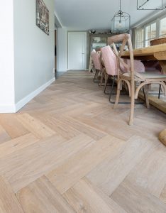 Visgraat multiplank vloer