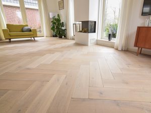 Witte duoplank visgraat vloer inspiratie
